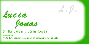 lucia jonas business card