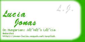 lucia jonas business card